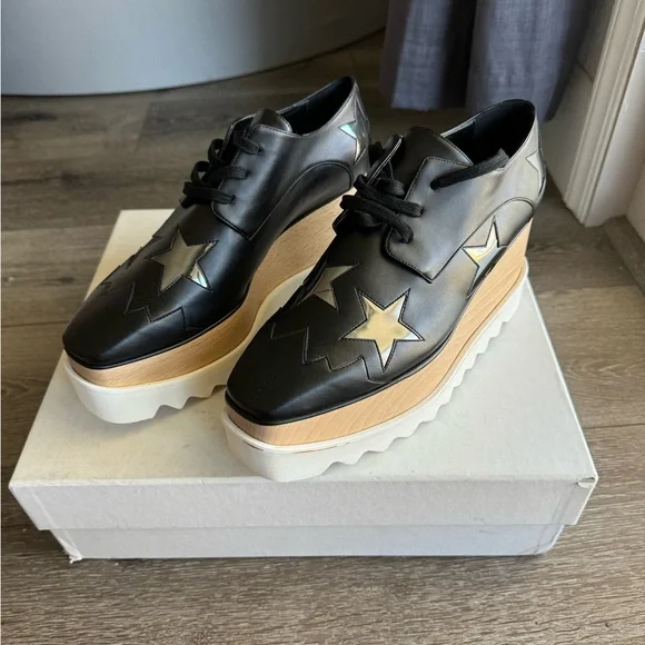 Stella McCartney Elyse Lace up Platform Shoes - Picture 1 of 6